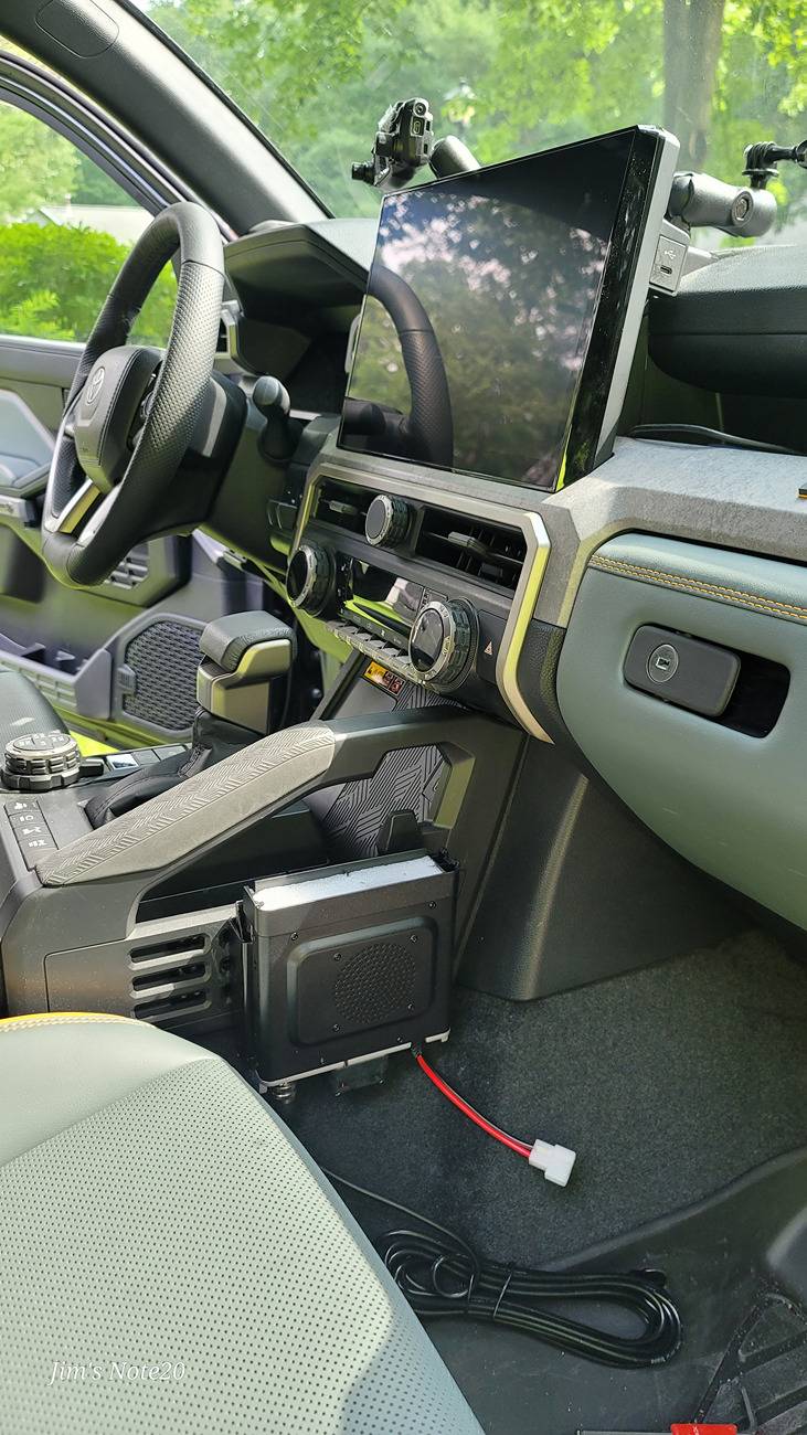 2024 Tacoma My Ham Radio mount location in 2024 Trailhunter 20250713_111549