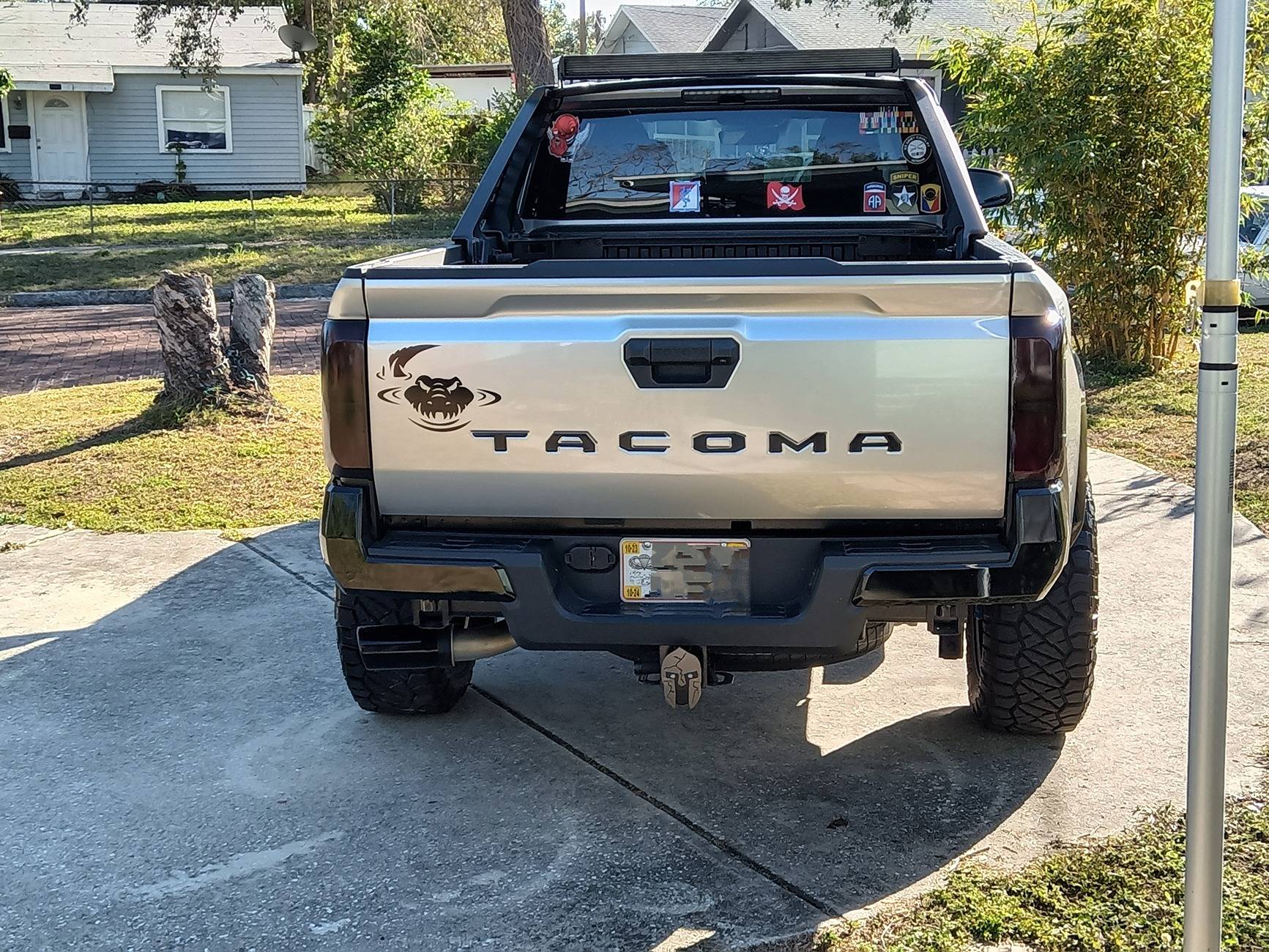 2024 Tacoma 2024 TRD Sport Silver with TRD Pro style Satin Black Wrap on Roof, Pillars, Mirror, Fender Flares sil6