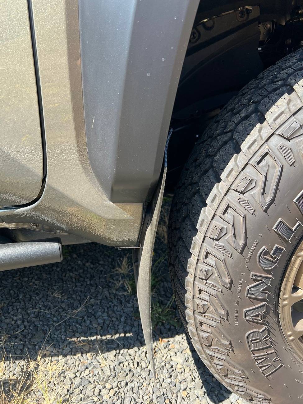 2024 Tacoma Rally Armor mud flaps and SXTH Elements bed step bracket for TH image0 (6)