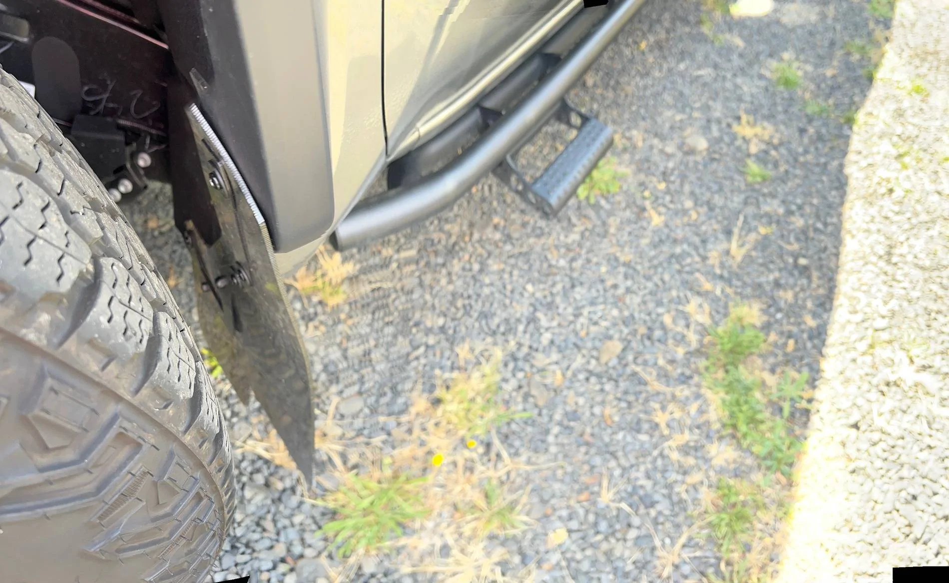 2024 Tacoma Rally Armor mud flaps and SXTH Elements bed step bracket for TH image1 (4)