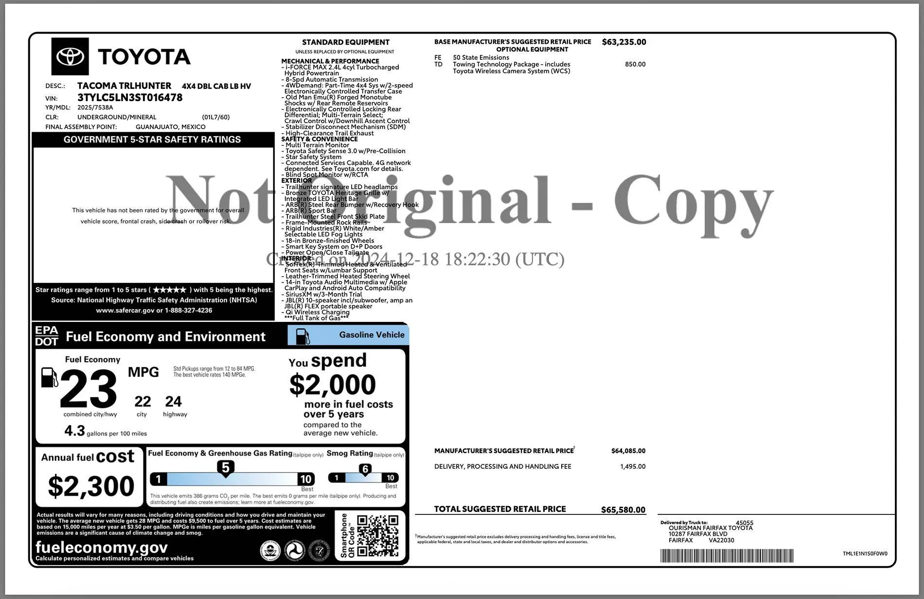 2024 Tacoma Door Sticker Thread (GVWR / Payload / Tire and Loading Figures Label). Post Yours Up Screenshot 2025-07-21 at 13.25.37