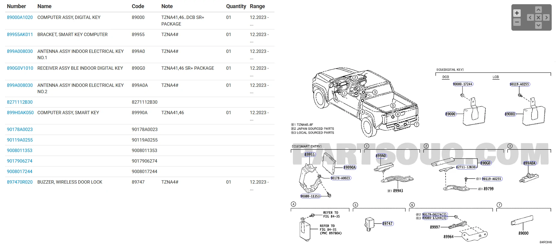 2024 Tacoma Where is the antenna for the remote unlock/key fob? (NOT the "smart key") 1753910430922-wr