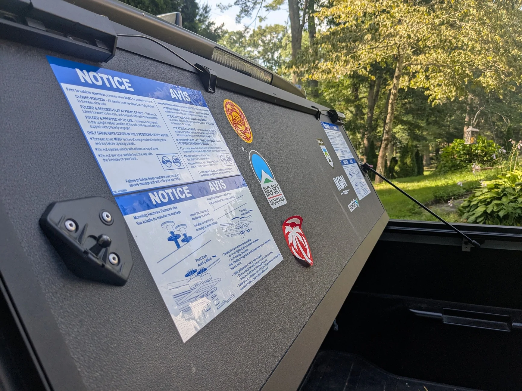 2024 Tacoma Stickers peeling off tonneau cover PXL_20250728_201429126
