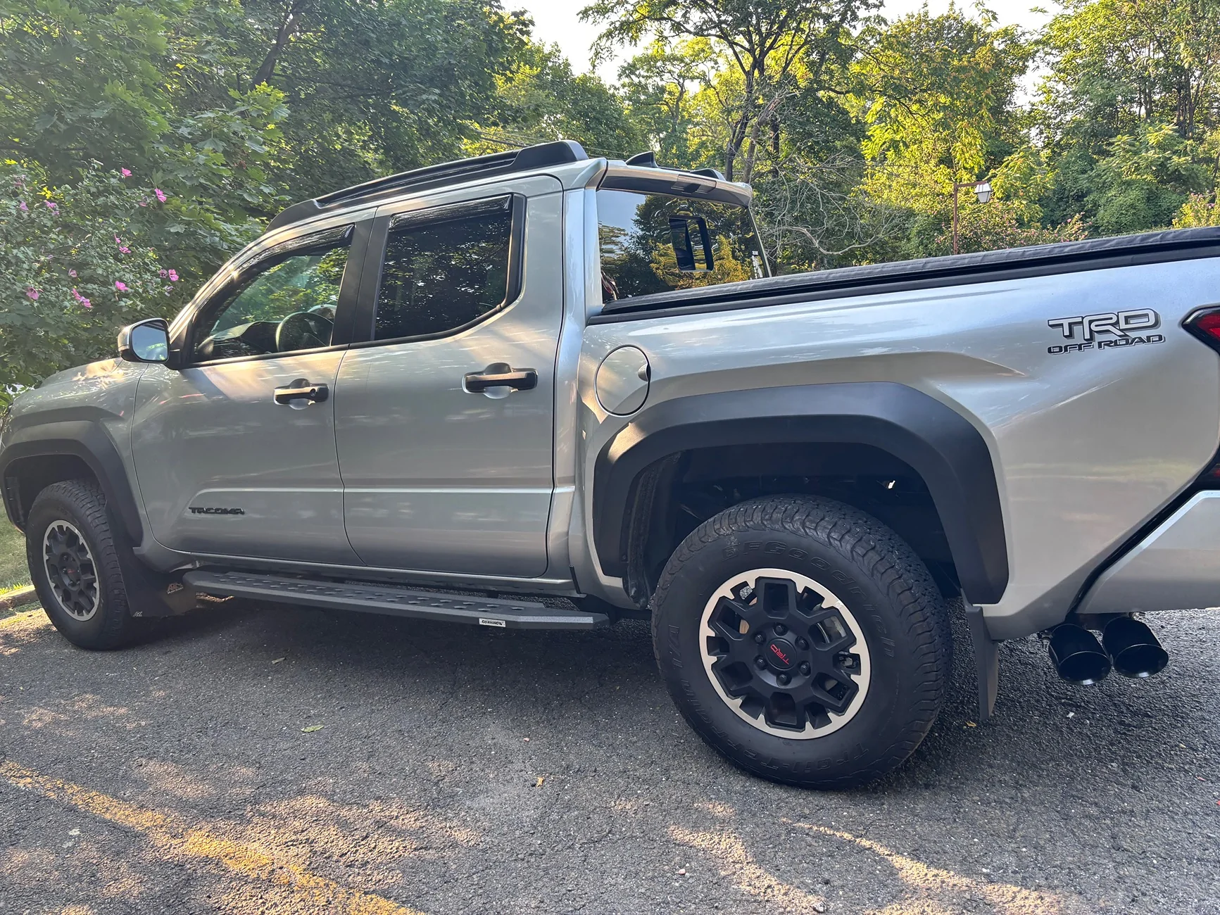 2024 Tacoma AWE 0FG Cat-Back Exhaust Fitment on 2024 Tacoma TRD Offroad IMG_3401