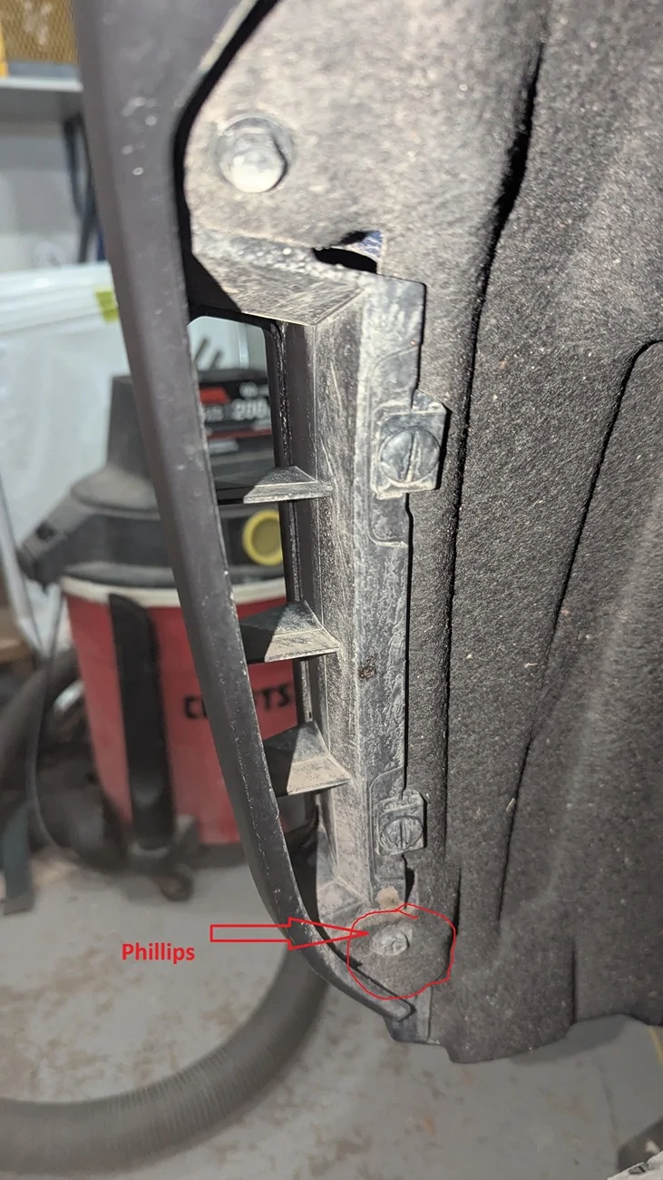 2024 Tacoma Wheel arc liner / carpet, mudflap bolt Driver Front