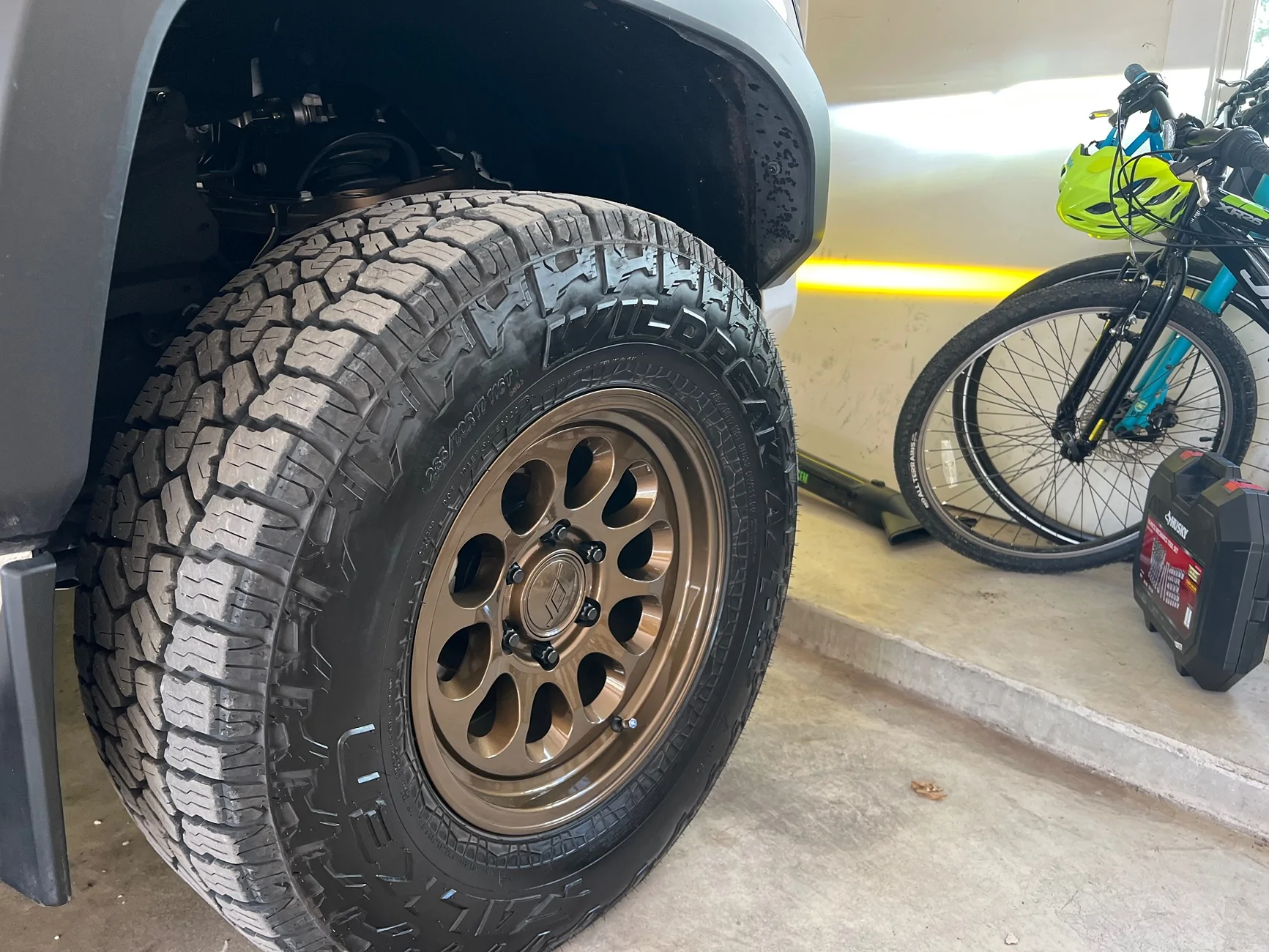 2024 Tacoma Smallest tire for a 2.5” factory lift. IMG_6694
