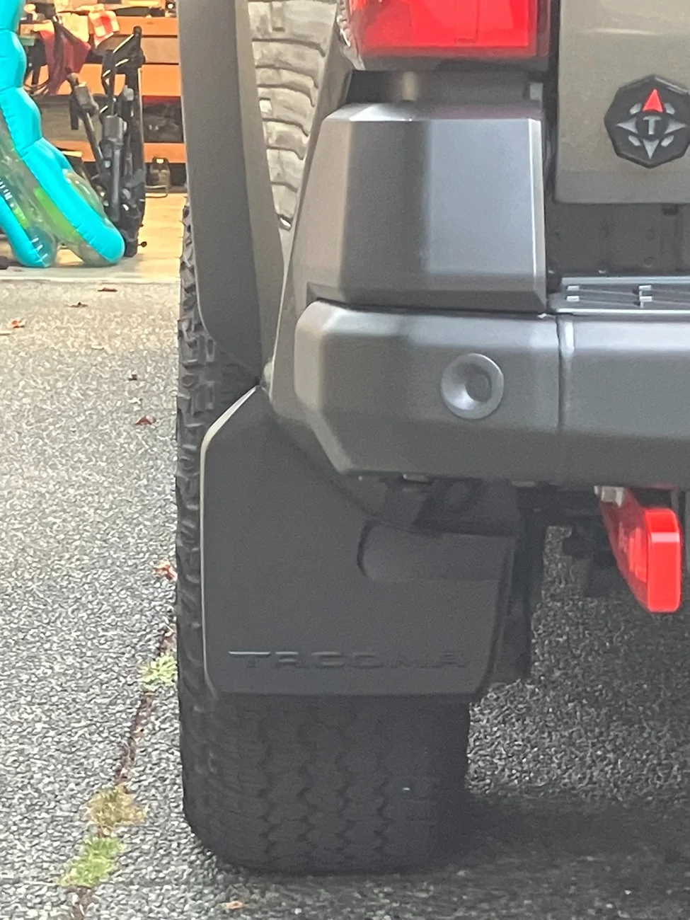 2024 Tacoma Ark TriXpoly Mudflaps Installed on Trailhunter OEM_RB2