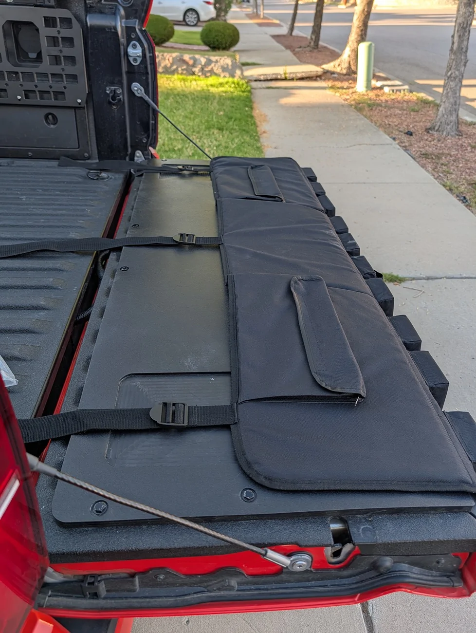 2024 Tacoma Trumgeta Tailgate Bike Pad installed review & photos PXL_20250910_002226639