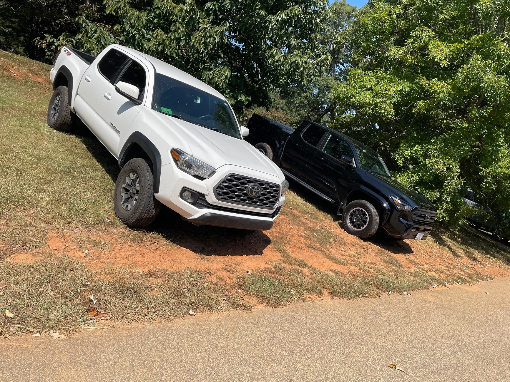 2024 Tacoma 3rd Gen joined my 4th in off-lot hill parking IMG_8064