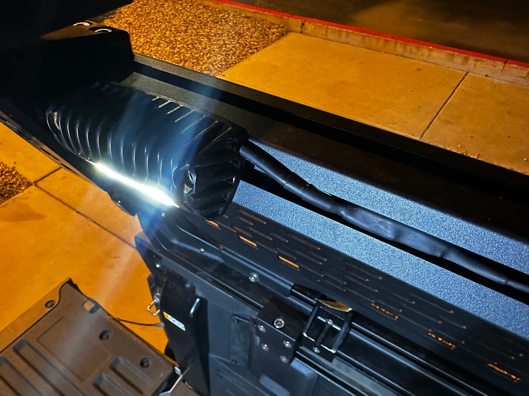 2024 Tacoma RIGID Scene Lights Installed on IBEX Bed Rack IMG_8735