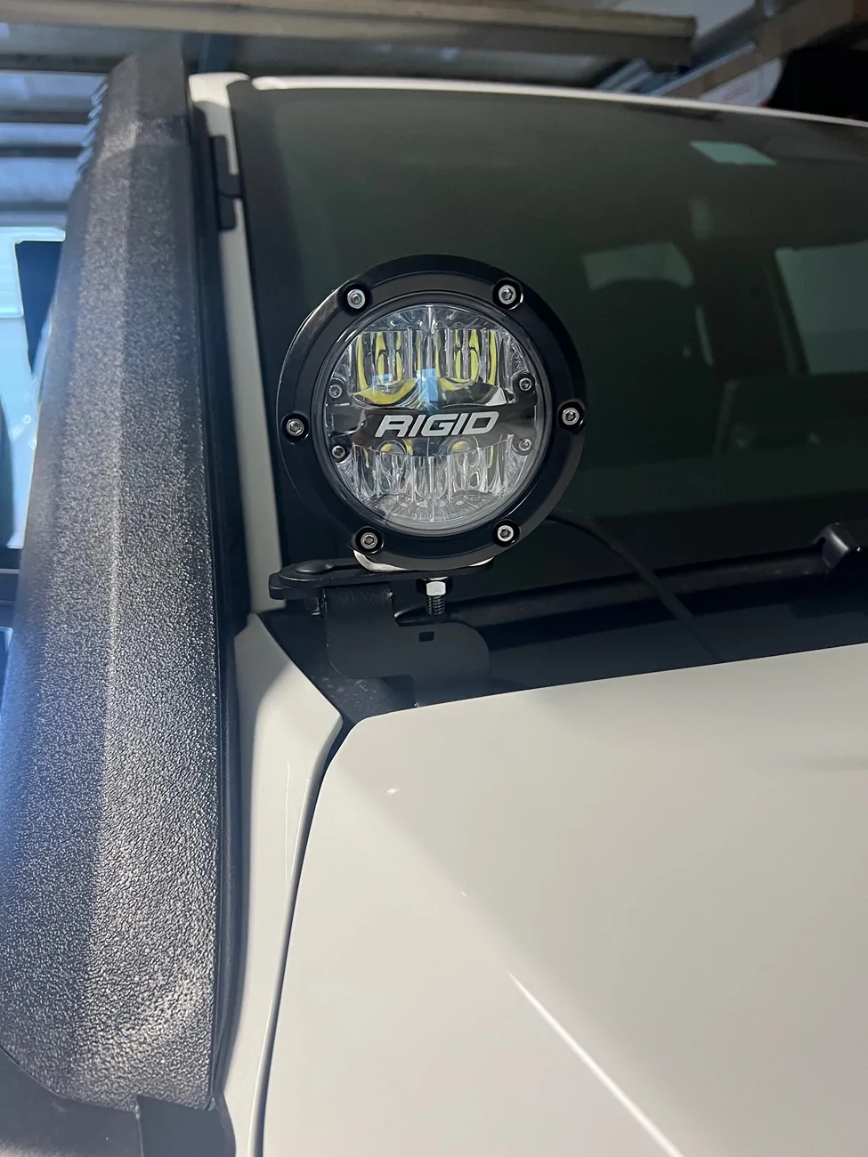 2024 Tacoma Trailhunter - passenger ditch light hitting snorkel IMG_7916