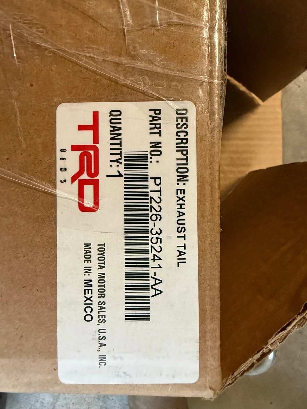 2024 Tacoma TRD off-road exhaust tip / turndown installed IMG_0425