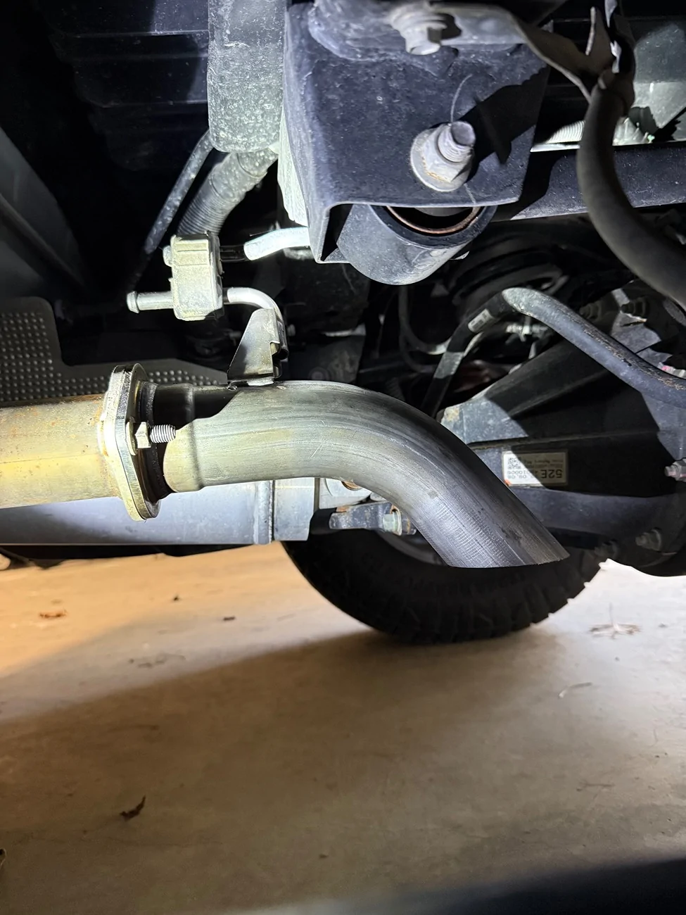 2024 Tacoma TRD off-road exhaust tip / turndown installed IMG_0427
