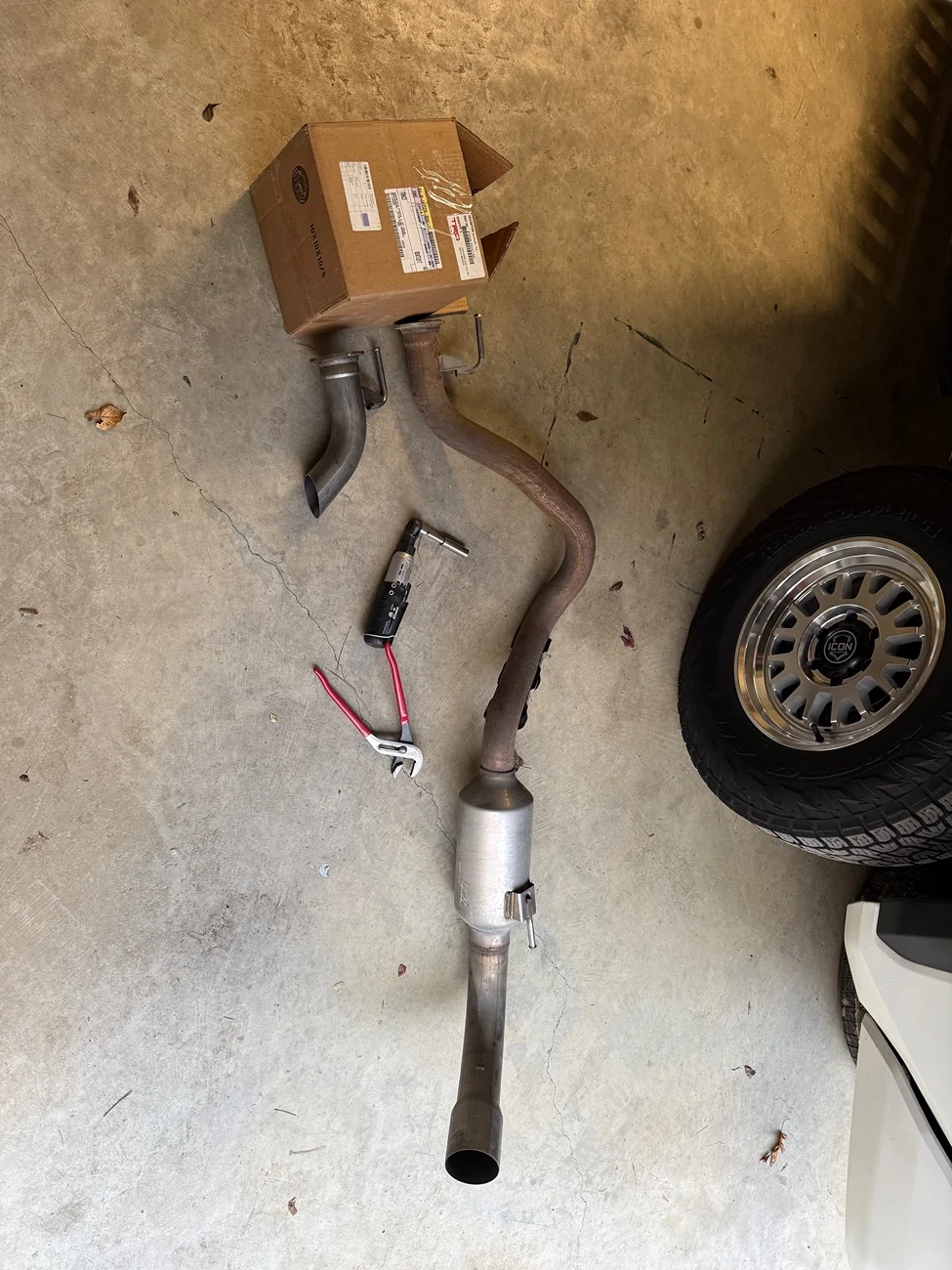 2024 Tacoma TRD off-road exhaust tip / turndown installed IMG_0424