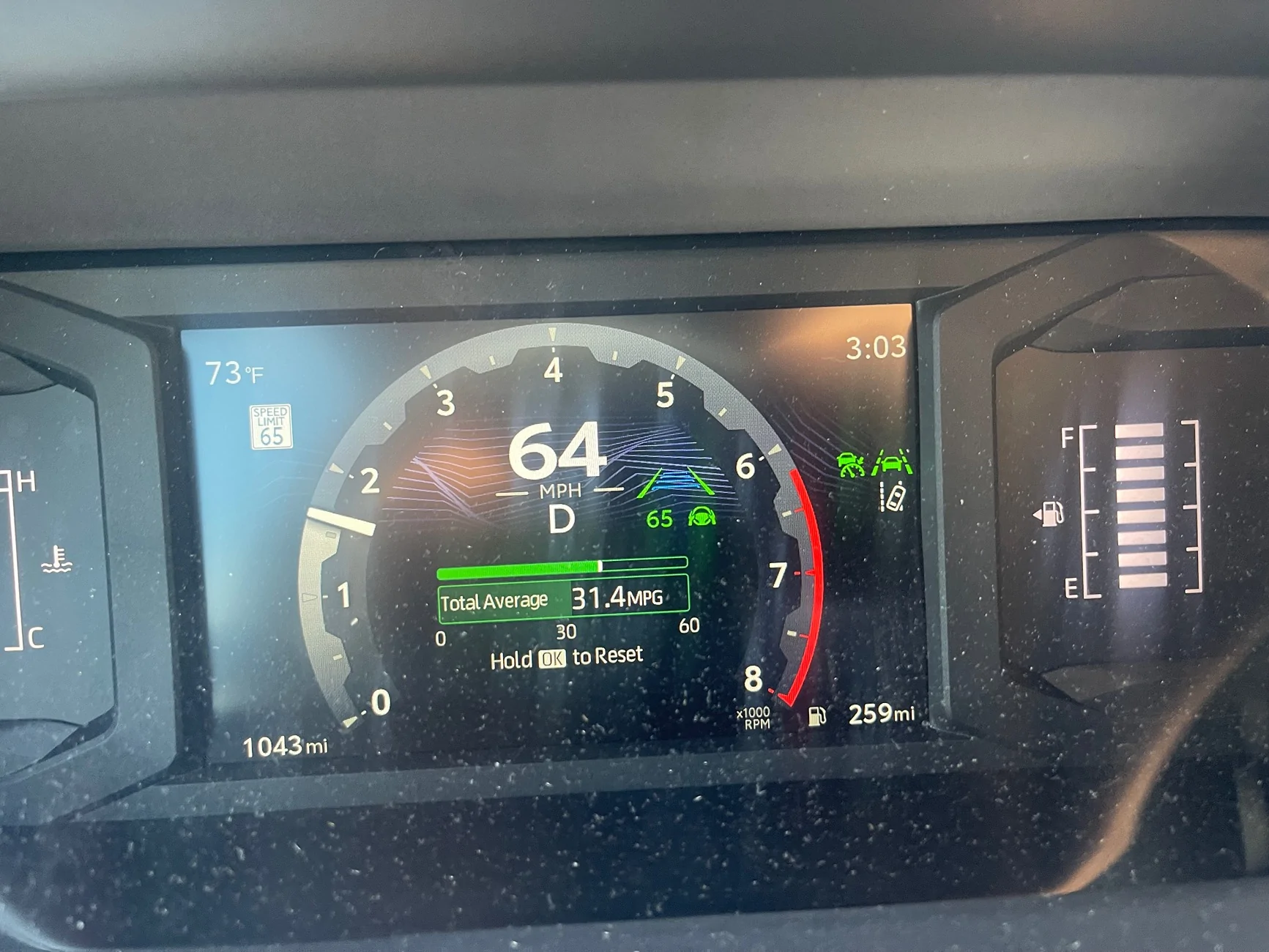 2024 Tacoma 31 MPG 45 Minute Drive on Highway Stock SR5 Tires IMG_8755