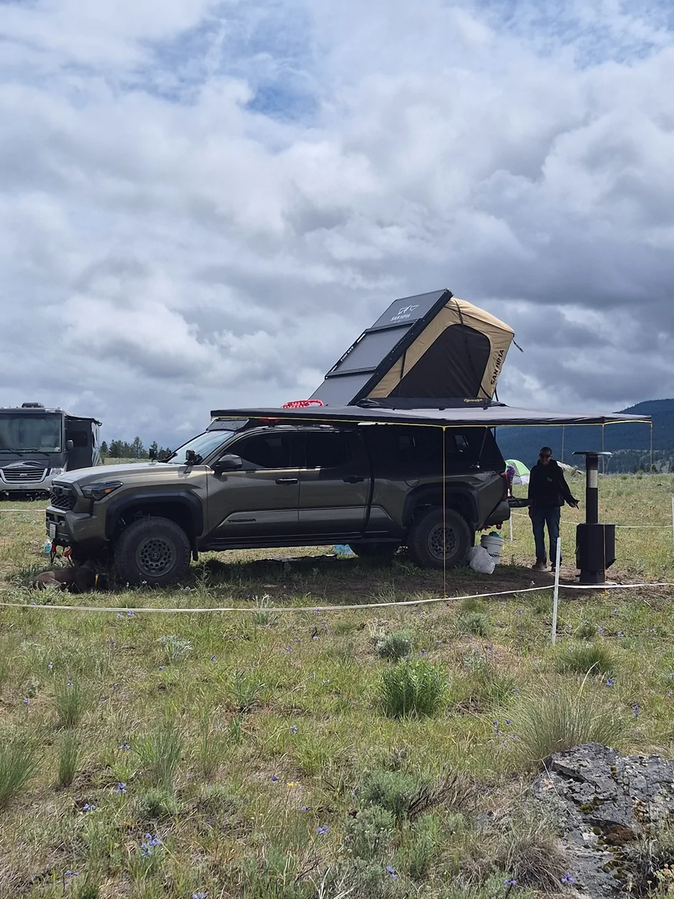 2024 Tacoma Alu-cab Modcap Family Tent on my 25 Trailhunter 20250516_131154