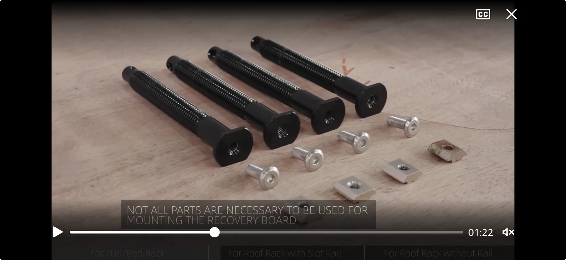 2024 Tacoma Recovery Board Mount for roof rack Screenshot 2025-10-23 at 10.46.00
