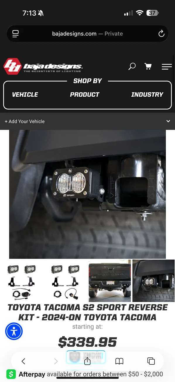 2024 Tacoma Baja design Reverse light Installation Help. IMG_0125