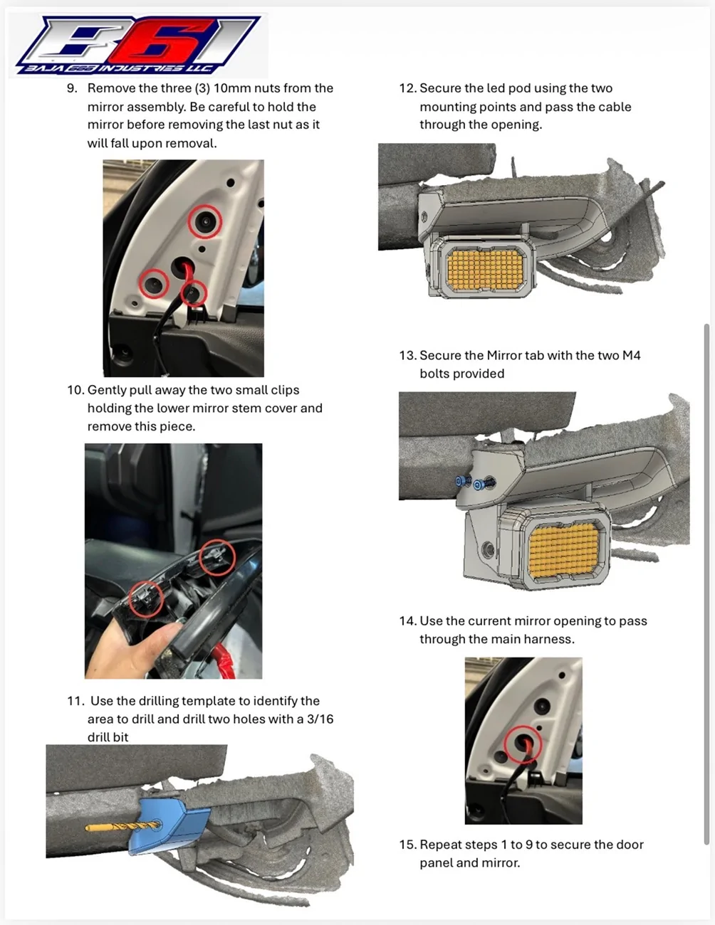 2024 Tacoma Baja 686 Mirror Ditch Light Harness IMG_7786