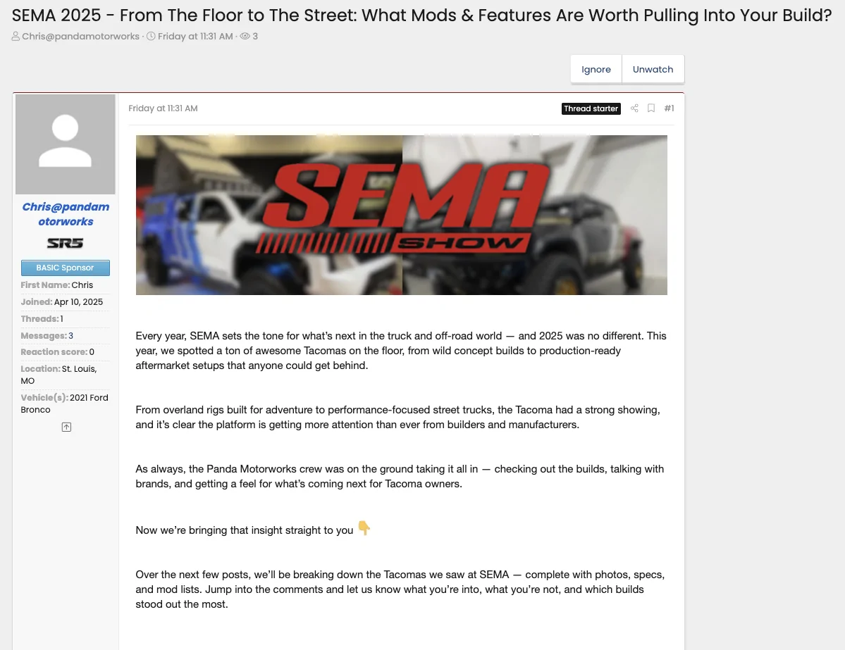 2024 Tacoma Introducing Panda's New 2025 Toyota Tacoma SR5! Screenshot 2025-11-11 at 1.44.44 PM