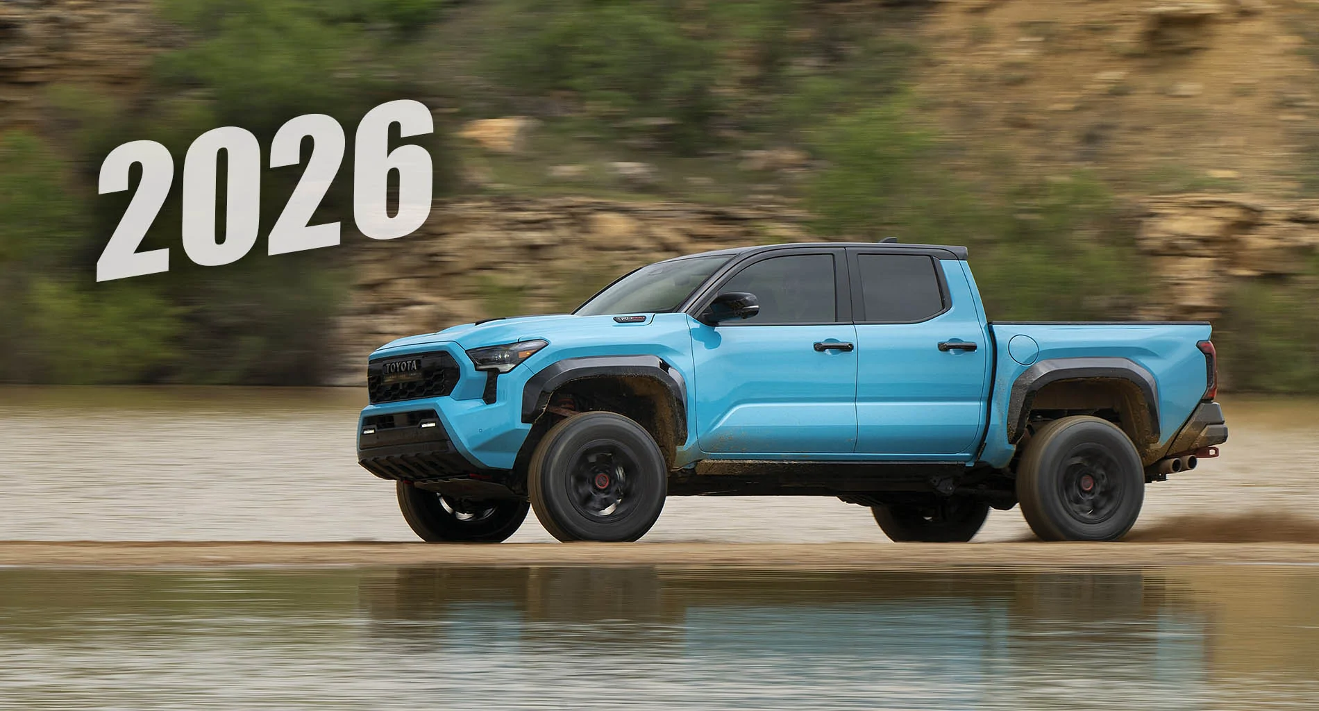 2024 Tacoma 2026 Tacoma Updates / Changes Announced. New Colors Heritage Blue & Wave Maker Added 2026_Toyota_TRDPro_Tacoma_WaveMaker_6
