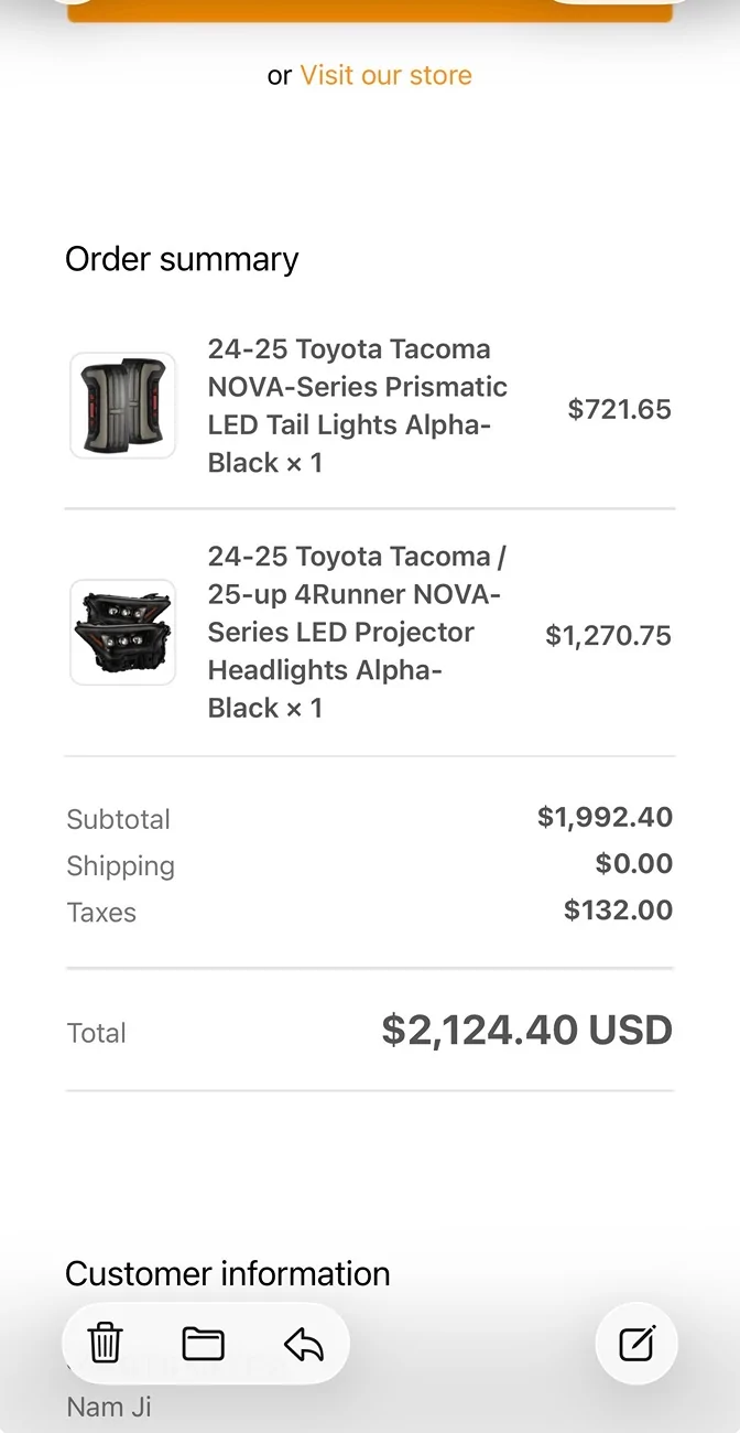 2024 Tacoma AlphaRex Headlights and Tail Lights Installed - TRD Pro IMG_3404