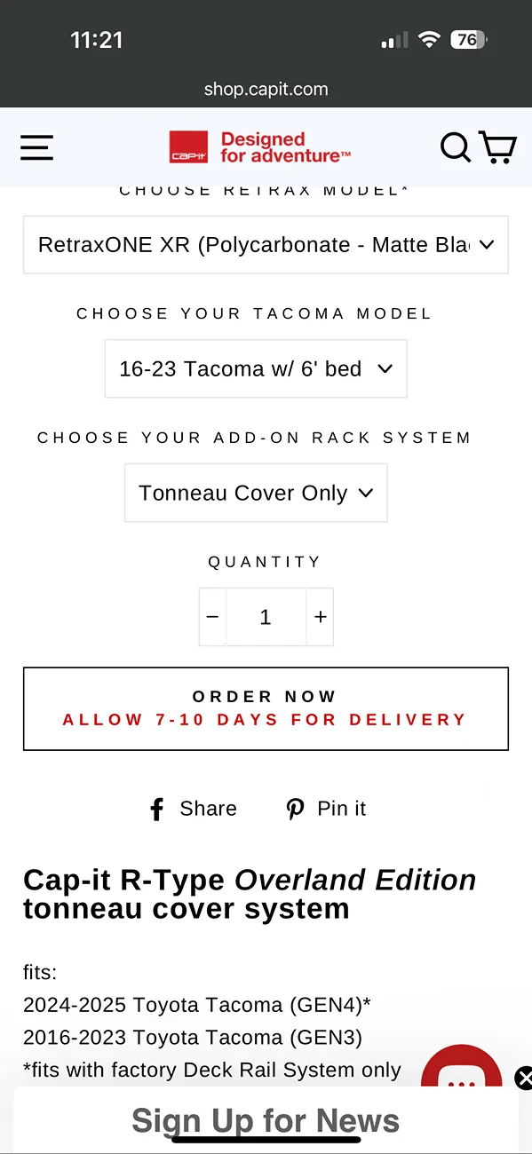 2024 Tacoma Retrax One XR 3rd gen to 4th gen compatibility? IMG_0869