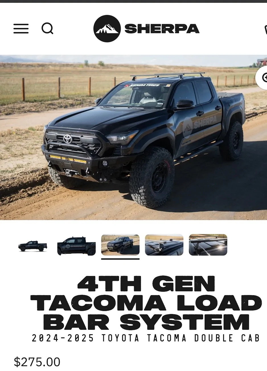 2024 Tacoma Has anyone given Sherpa Load Bar System a shot yet? IMG_3585