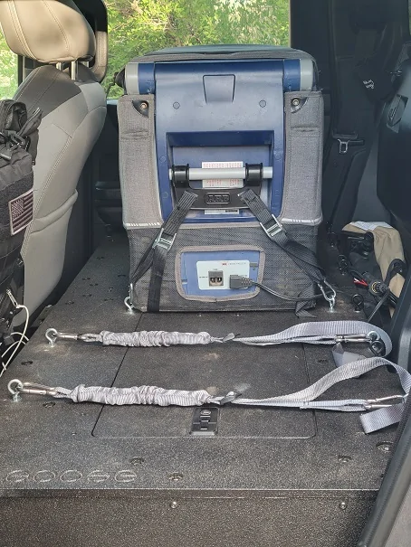2024 Tacoma Trailhunter rear seat delete by Goose Gear Back Seat Fridg