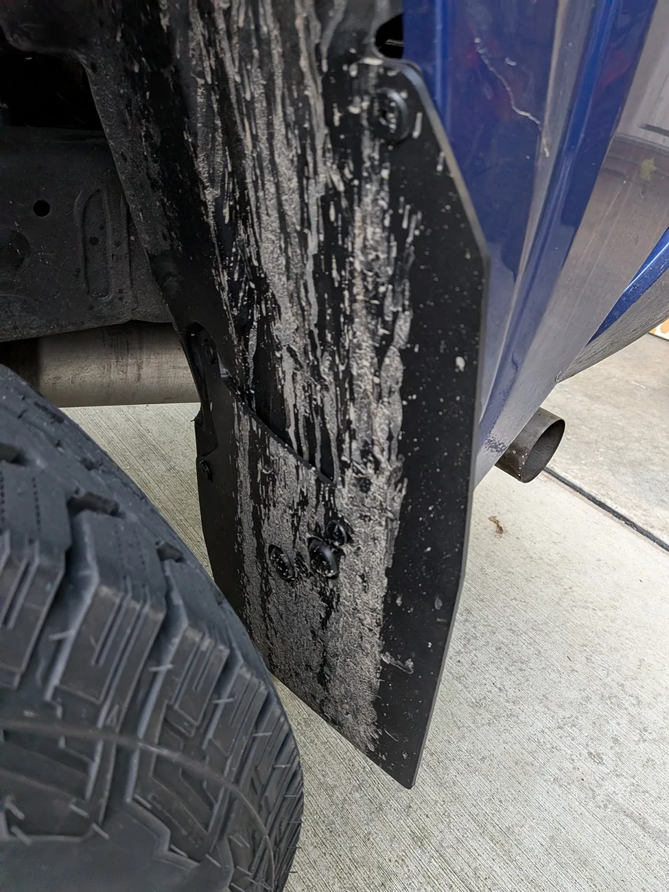 2024 Tacoma ARK Mid Mud Flaps installed PXL_20260102_000458264