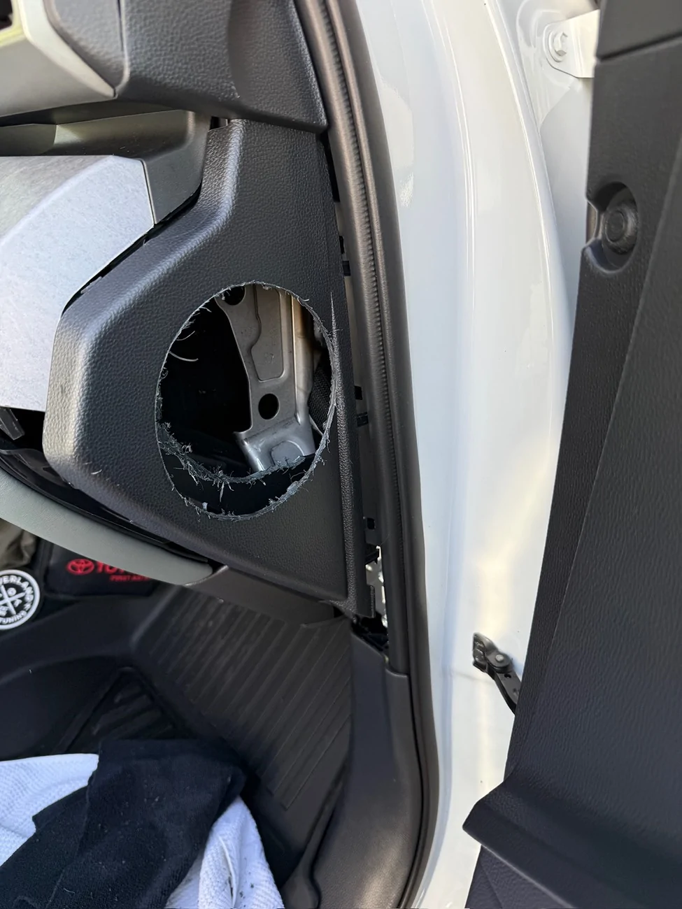 2024 Tacoma 3D print custom box for side dash secret cubby IMG_8247