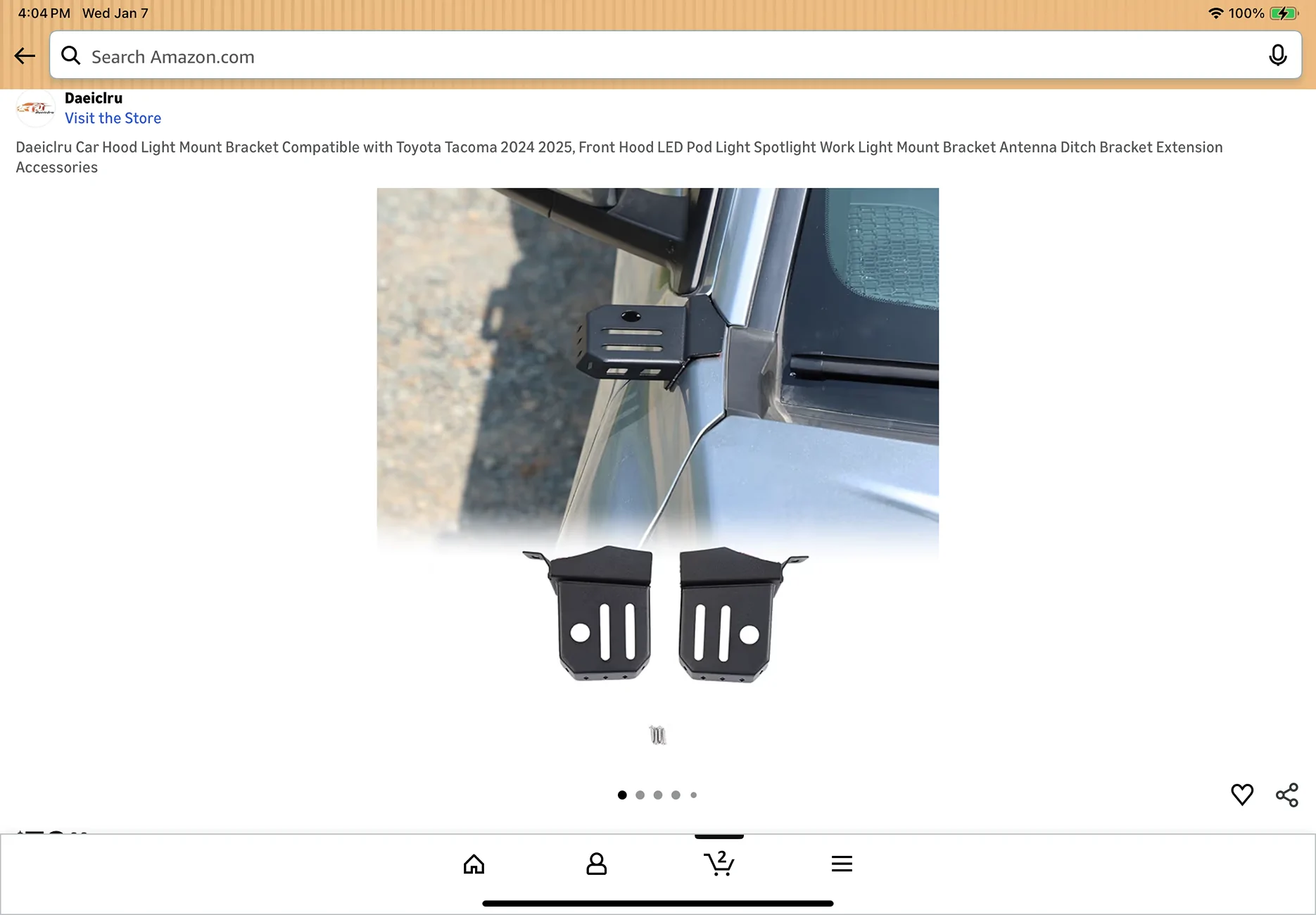 2024 Tacoma Non hood mounted ditch light brackets? IMG_1570