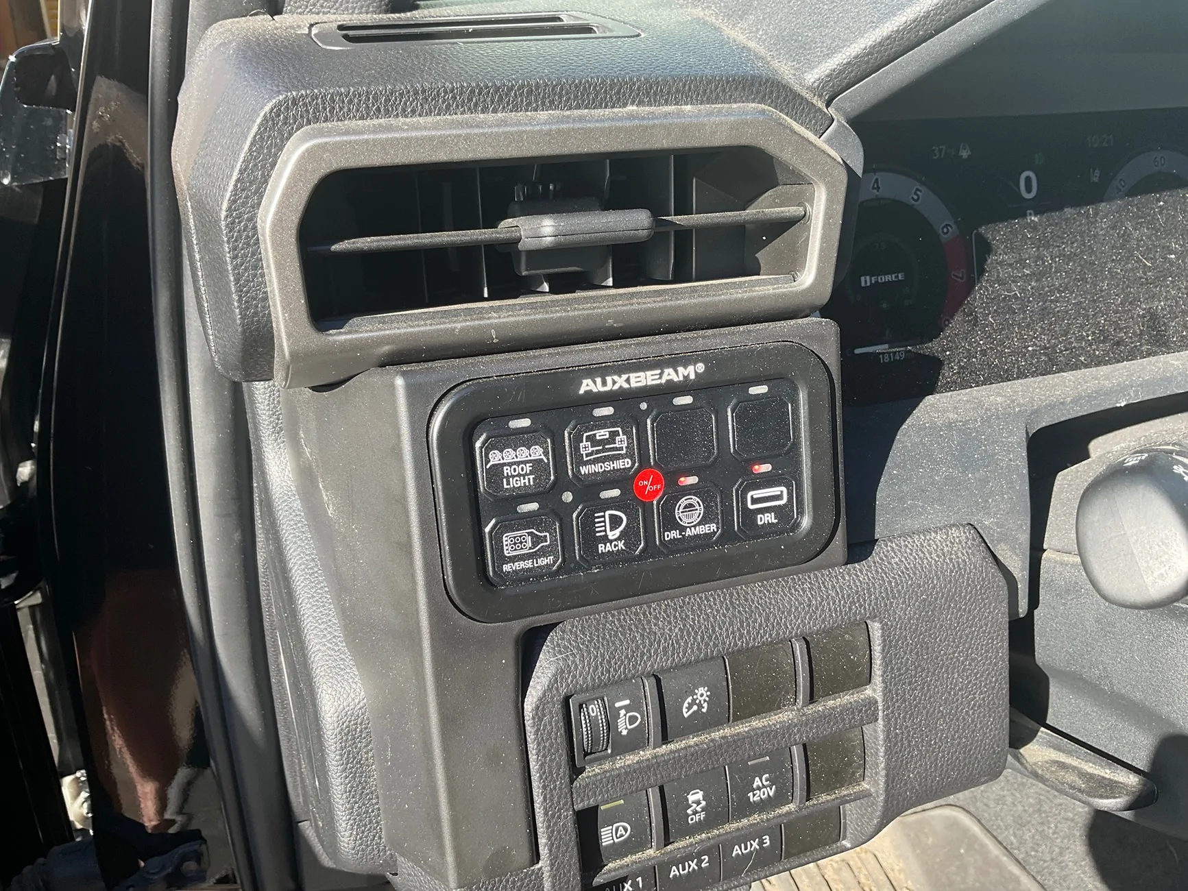 2024 Tacoma Auxbeam switch panel installed. IMG_1571
