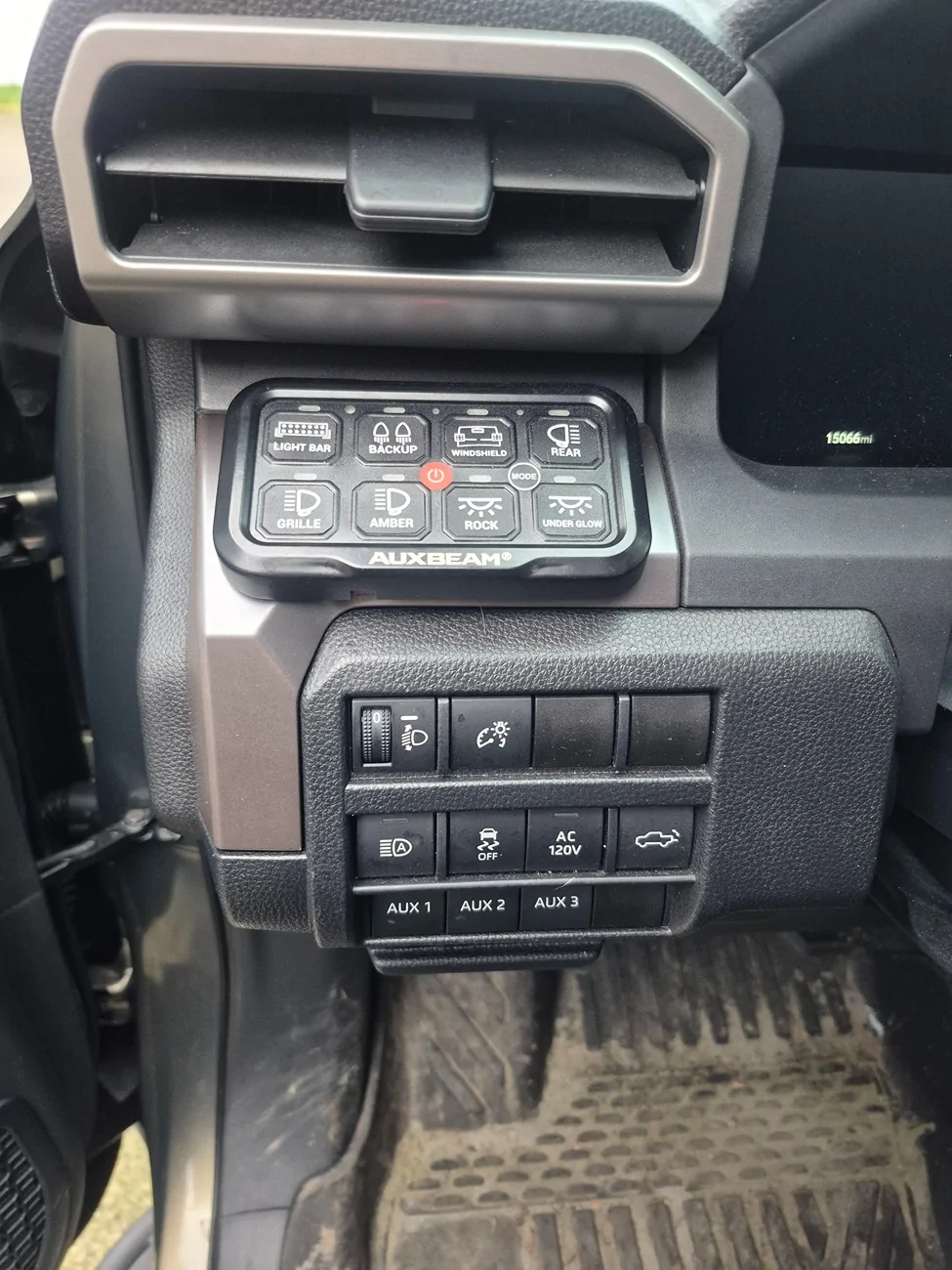 2024 Tacoma Auxbeam switch panel installed. 20260101_084506