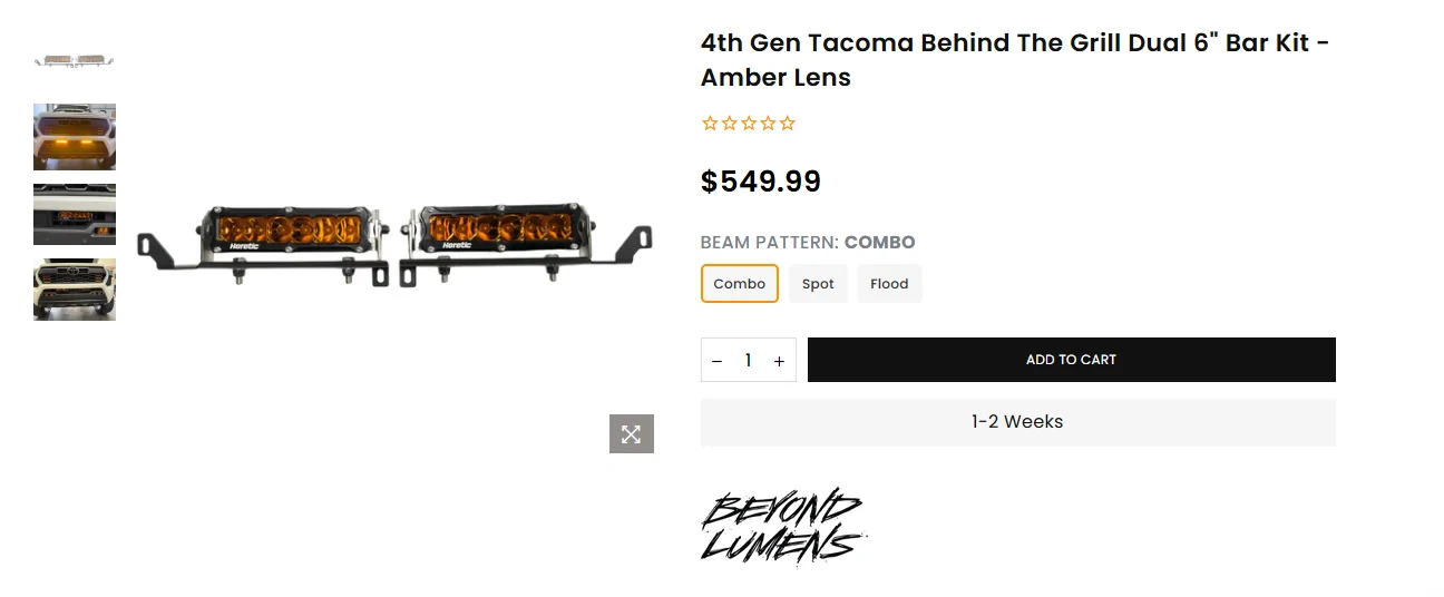 2024 Tacoma Heretic 20" LED Light Bar install on TRD Pro Grill 1768505077457-pc