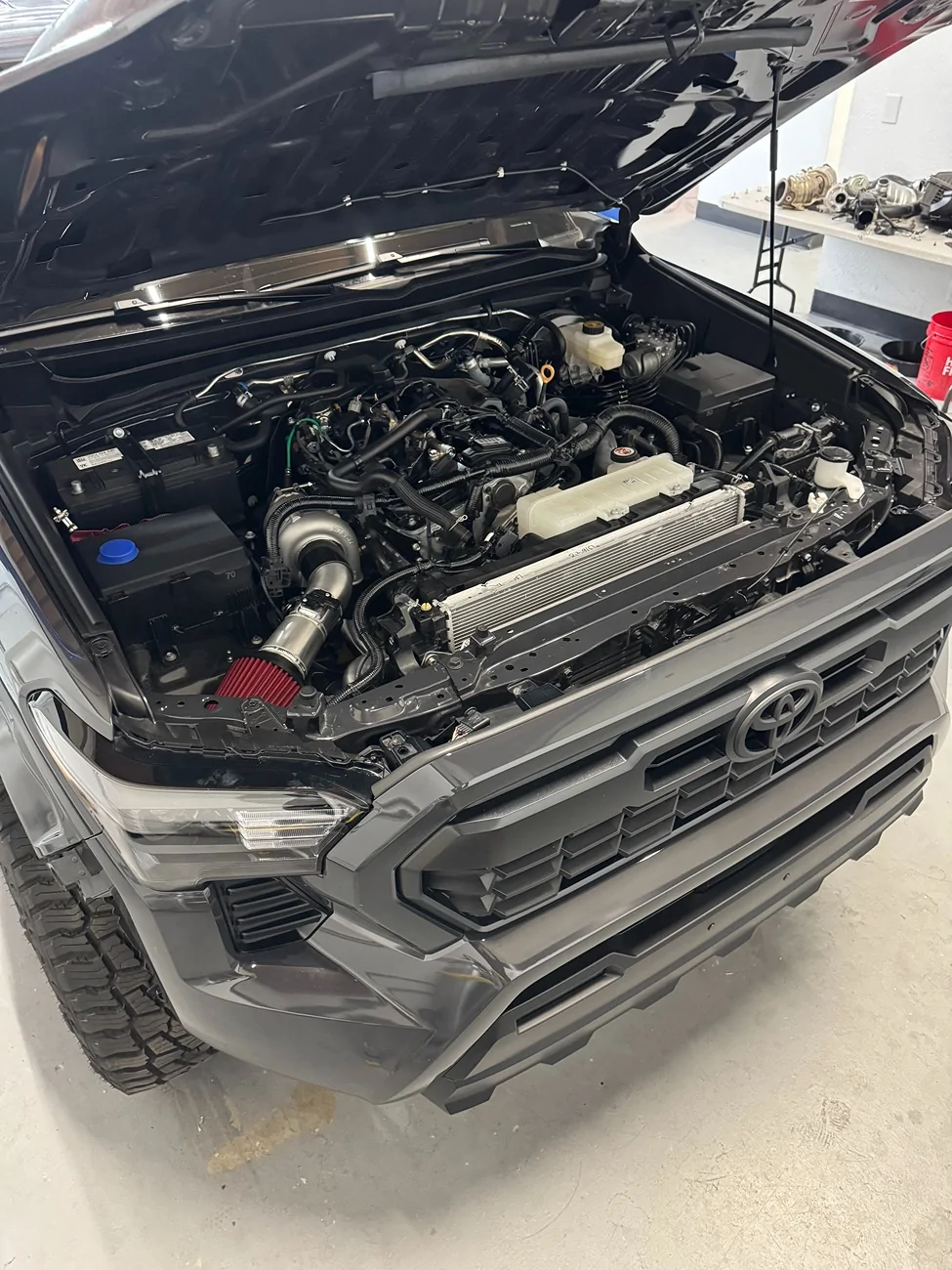 2024 Tacoma FAFRacing and CAMTuning- top mount turbo kit development for non-hybrid 2025 Tacomas big turbo kit2