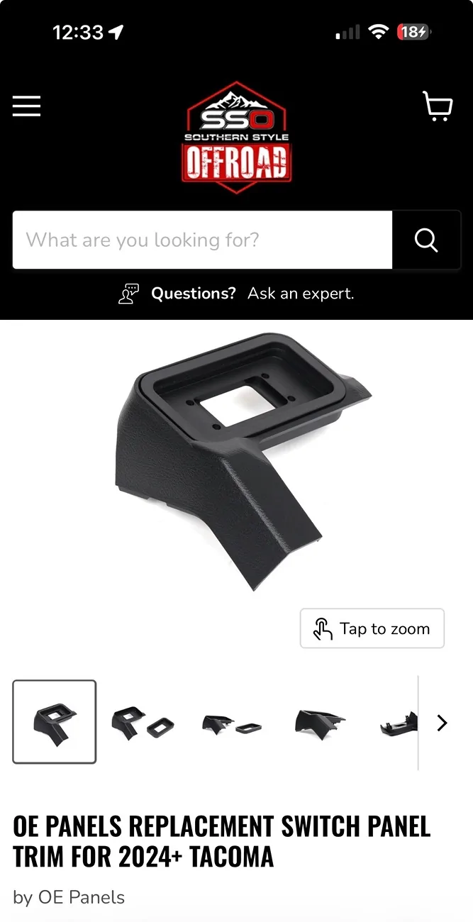 2024 Tacoma Auxbeam switch panel installed. IMG_3444