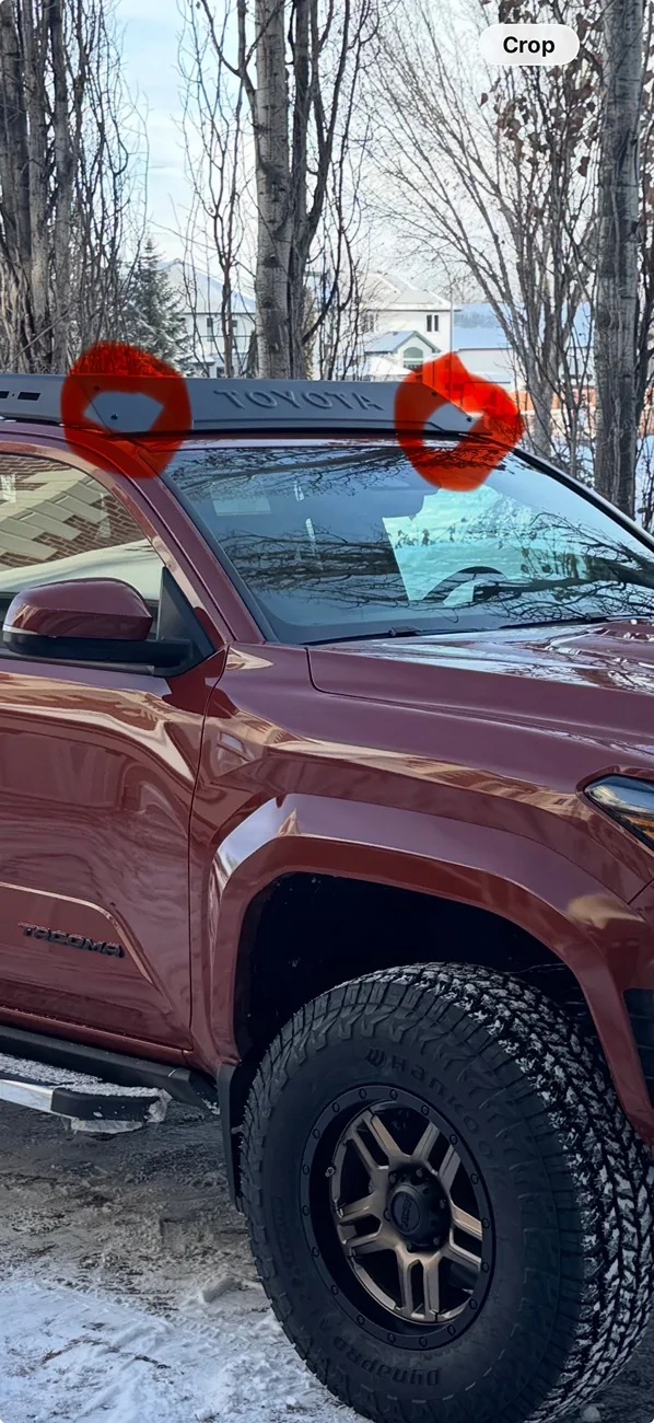 2024 Tacoma Light mounting option on OEM roof rack IMG_6418