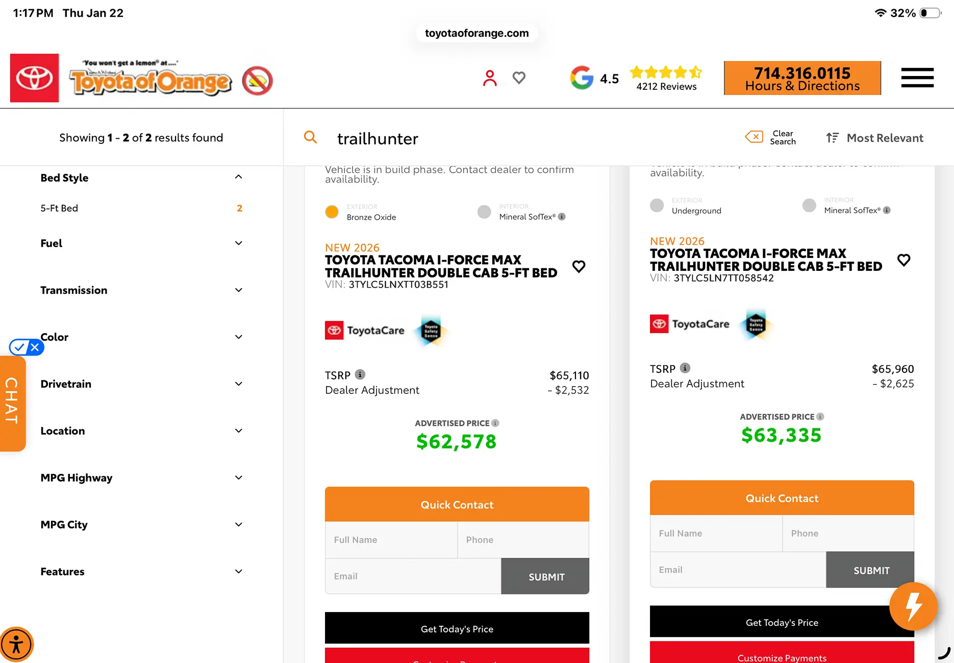 2024 Tacoma Nitto Terra Grappler G3  Tire Upgrade IMG_2731