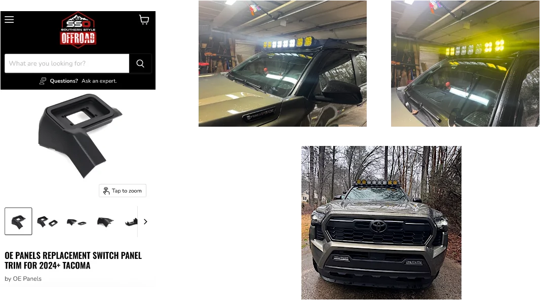 2024 Tacoma Auxbeam 8 Gang Switch Panel Installation on Hybrid Tacoma 1769453786398-vs