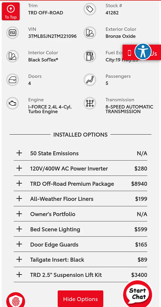 2024 Tacoma Factory Lift Kit for 4th gen Tacoma are discontinued? Screenshot_20260129-192321