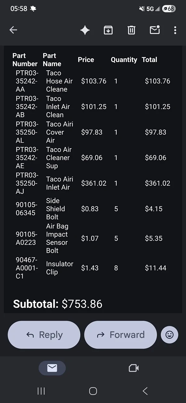 2024 Tacoma How Trailhunter high mount air intake (snorkel) mounts to A-pillar Screenshot_20260211_055825_Gmail