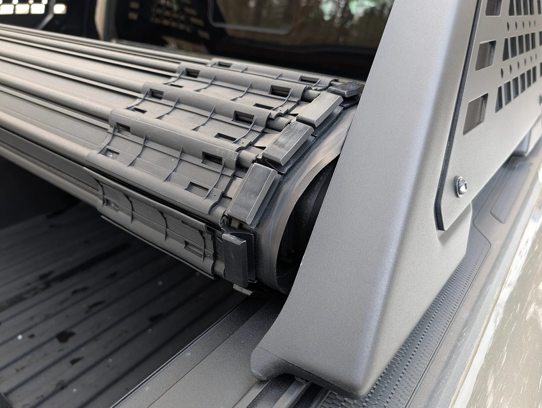 2024 Tacoma Installation of Bak X4TS tonneau with modded OEM ARB Sport Bar PXL_20260215_201832533