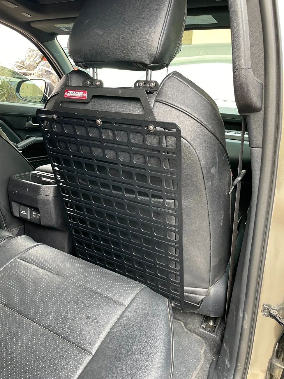 2024 Tacoma BuiltRight Seat Back Tech Plate MOLLE Kit Installed IMG_0382