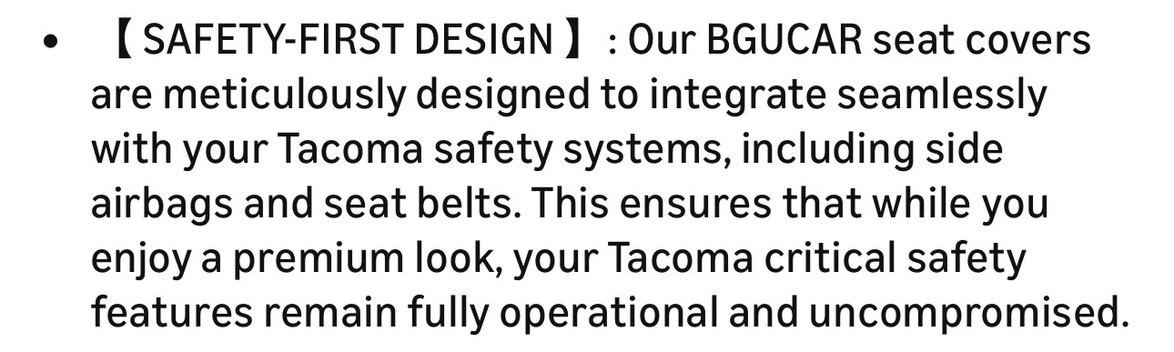 2024 Tacoma Bgucar Seat Covers installed IMG_2996