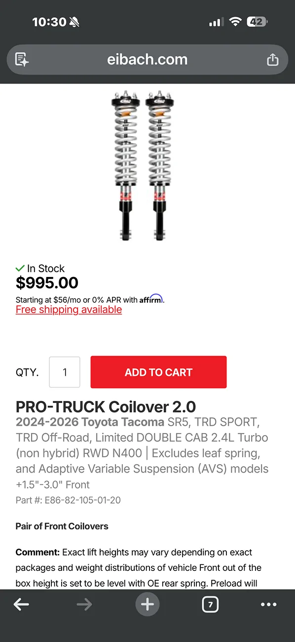 2024 Tacoma Lift advice IMG_3442