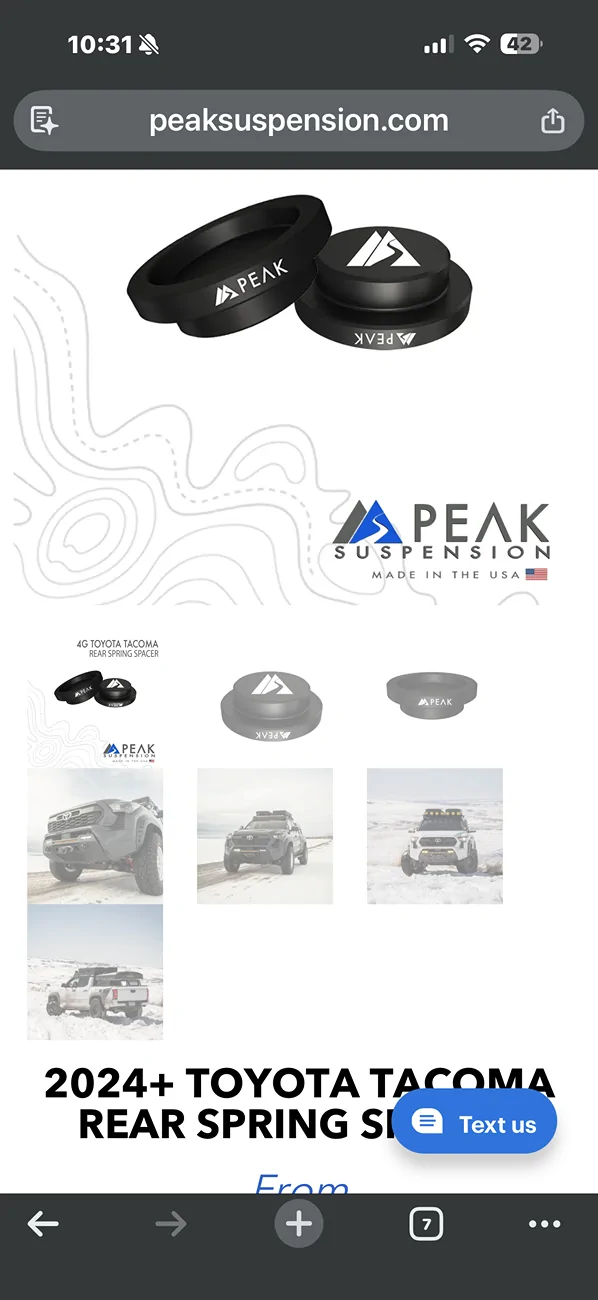 2024 Tacoma Lift advice IMG_3443