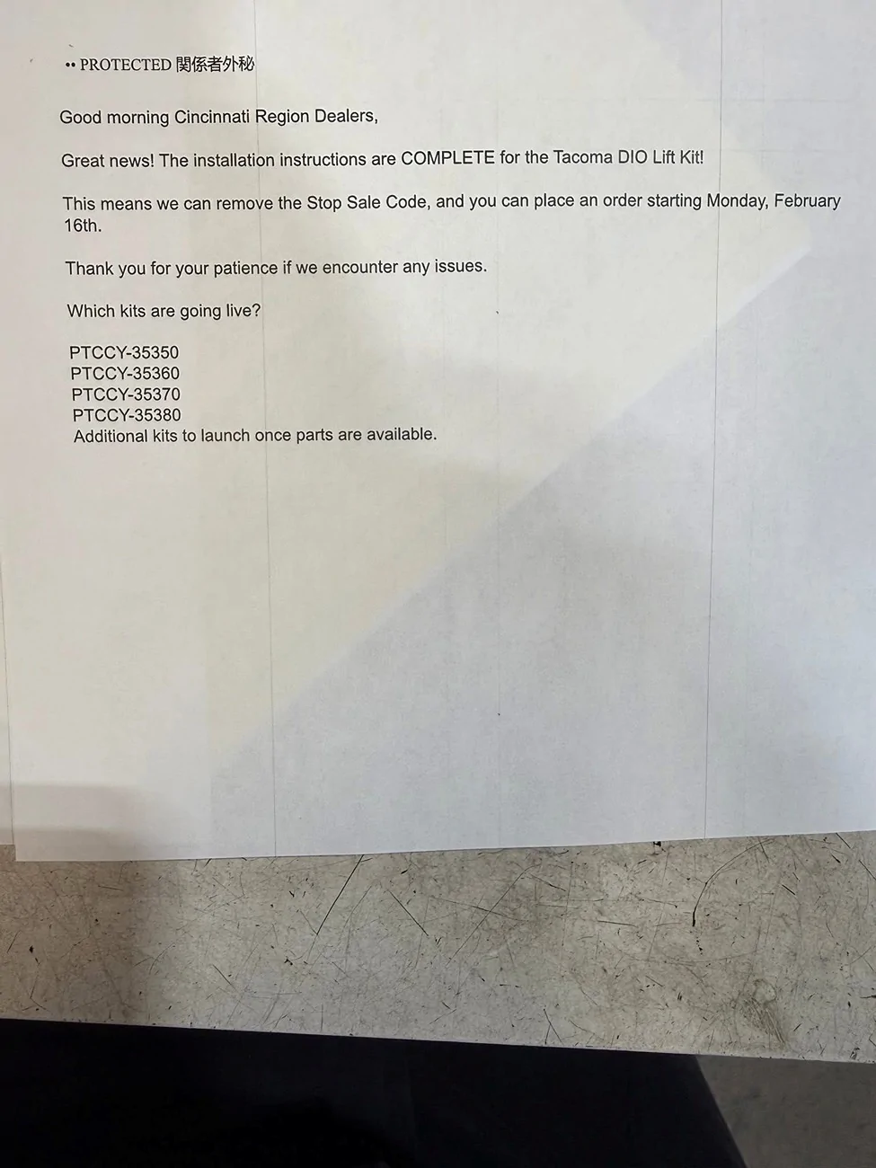 2024 Tacoma Factory Lift Kit for 4th gen Tacoma are discontinued? Tacoma Lift Kit Releas