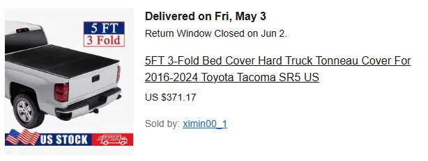 2024 Tacoma Can anyone ID this Tonneau cover? Screenshot 2026-03-16 123715