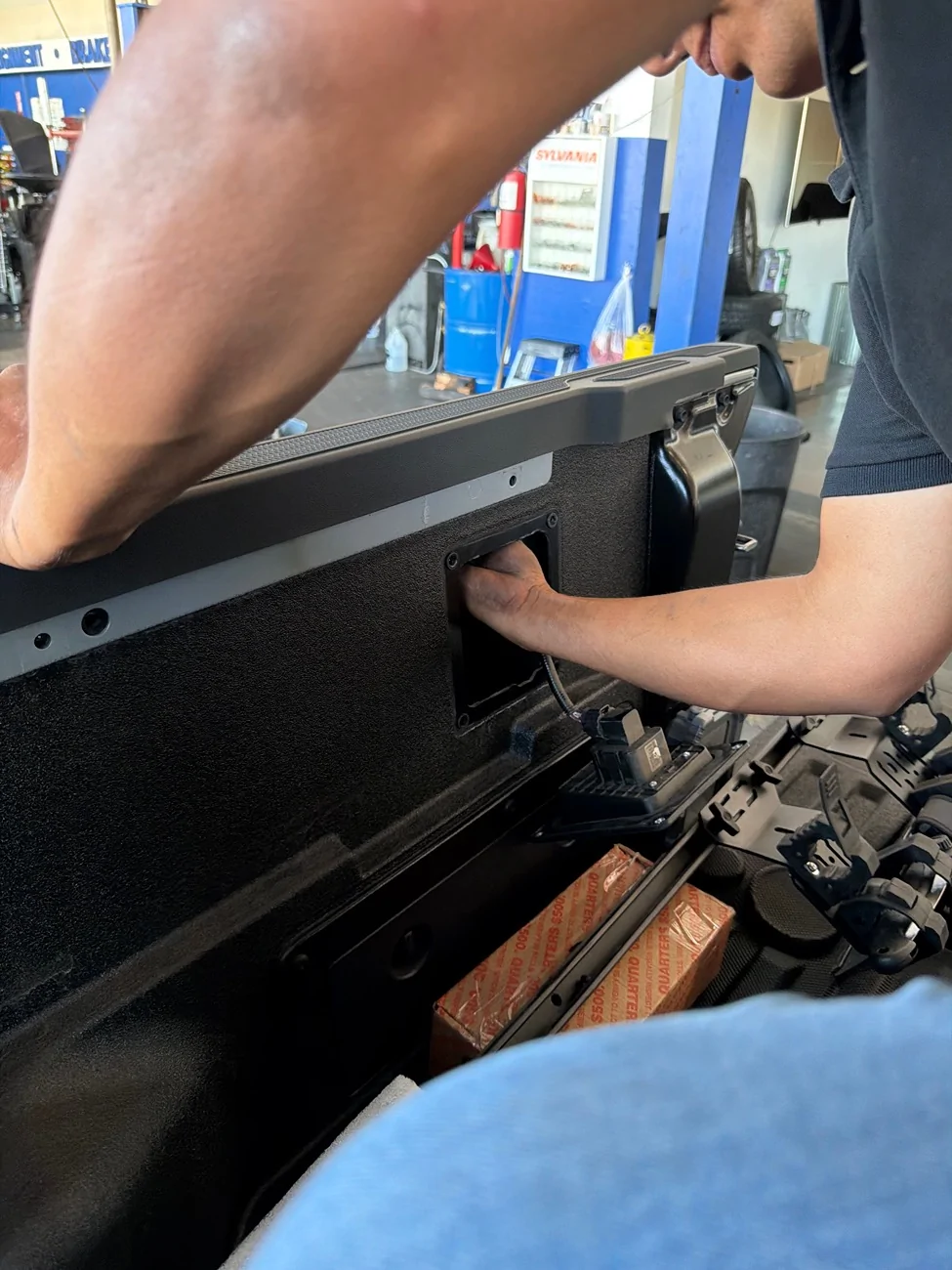 2024 Tacoma Bed Cap Scene Light Installation IMG_5795